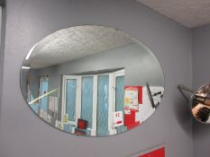 Wall mounted oval mirror, 900mm