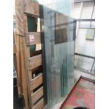 Assorted size and thickness clear, smoked and mirrored glass, as lotted