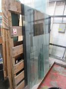 Assorted size and thickness clear, smoked and mirrored glass, as lotted