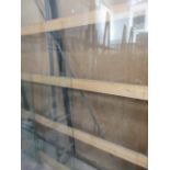 Three sheets of various size and thickness clear glass, as lotted