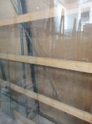 Three sheets of various size and thickness clear glass, as lotted