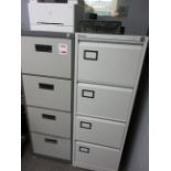 Two metal 4drawer filing cabinets