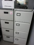 Two metal 4drawer filing cabinets