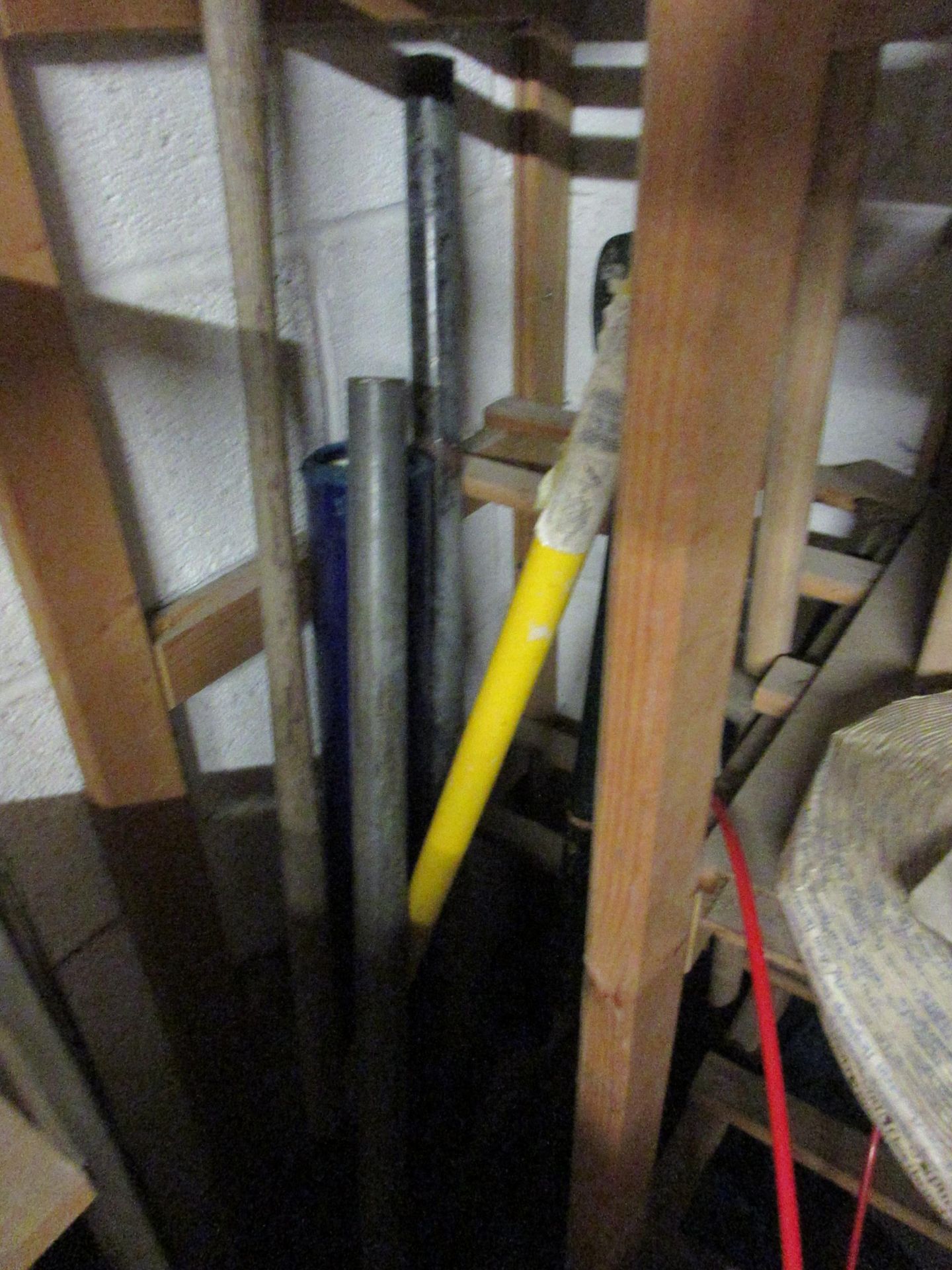 Loose contents of storage room to include fuel cans, pedestal fans, tools, hand tools, microwaves, - Image 4 of 9