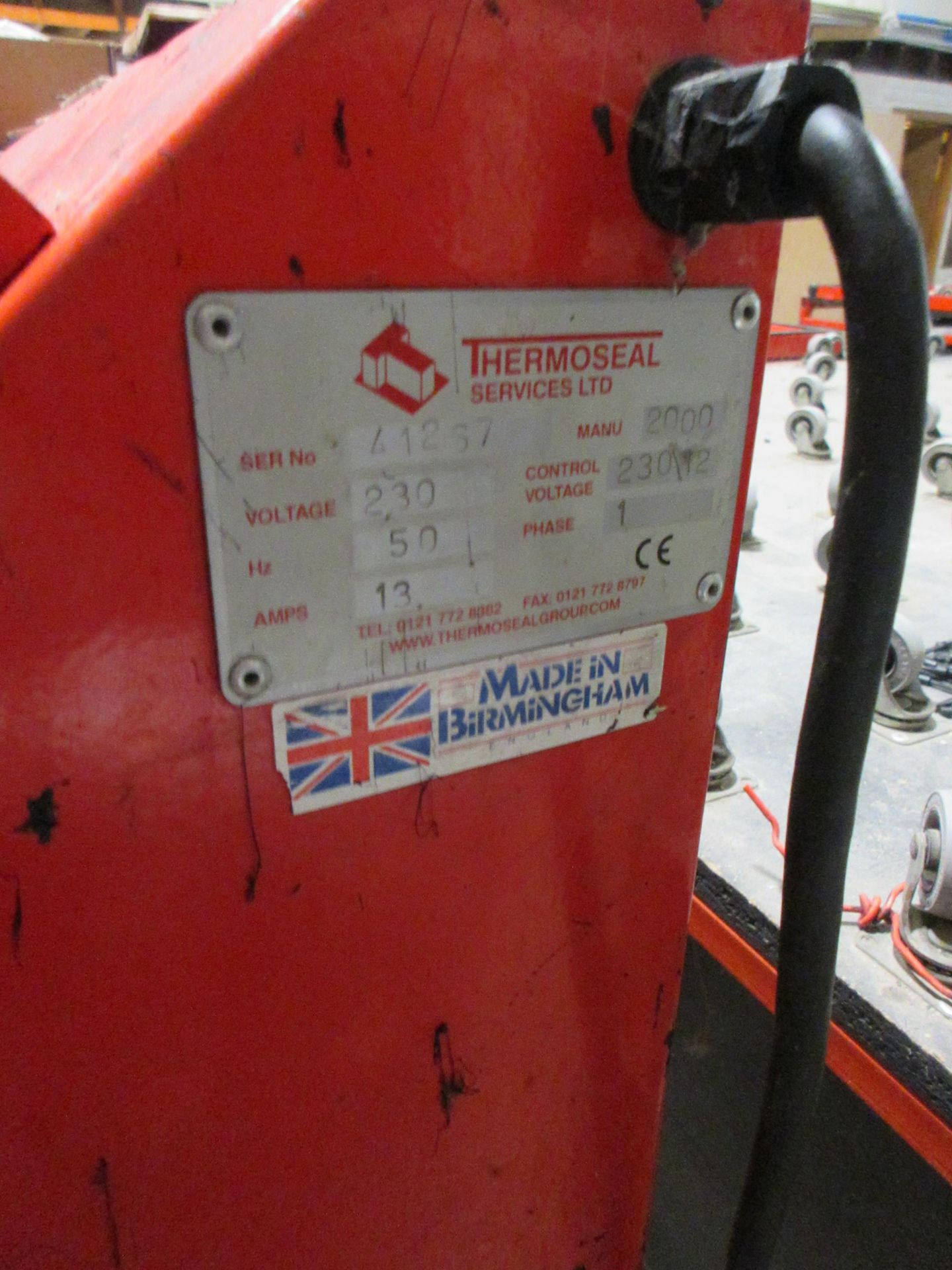 Thermoseal Butaseal MKIV/A hot melt extruder, serial no. 41267 (2000) and gun PoWRA: A ‘point of - Image 3 of 4