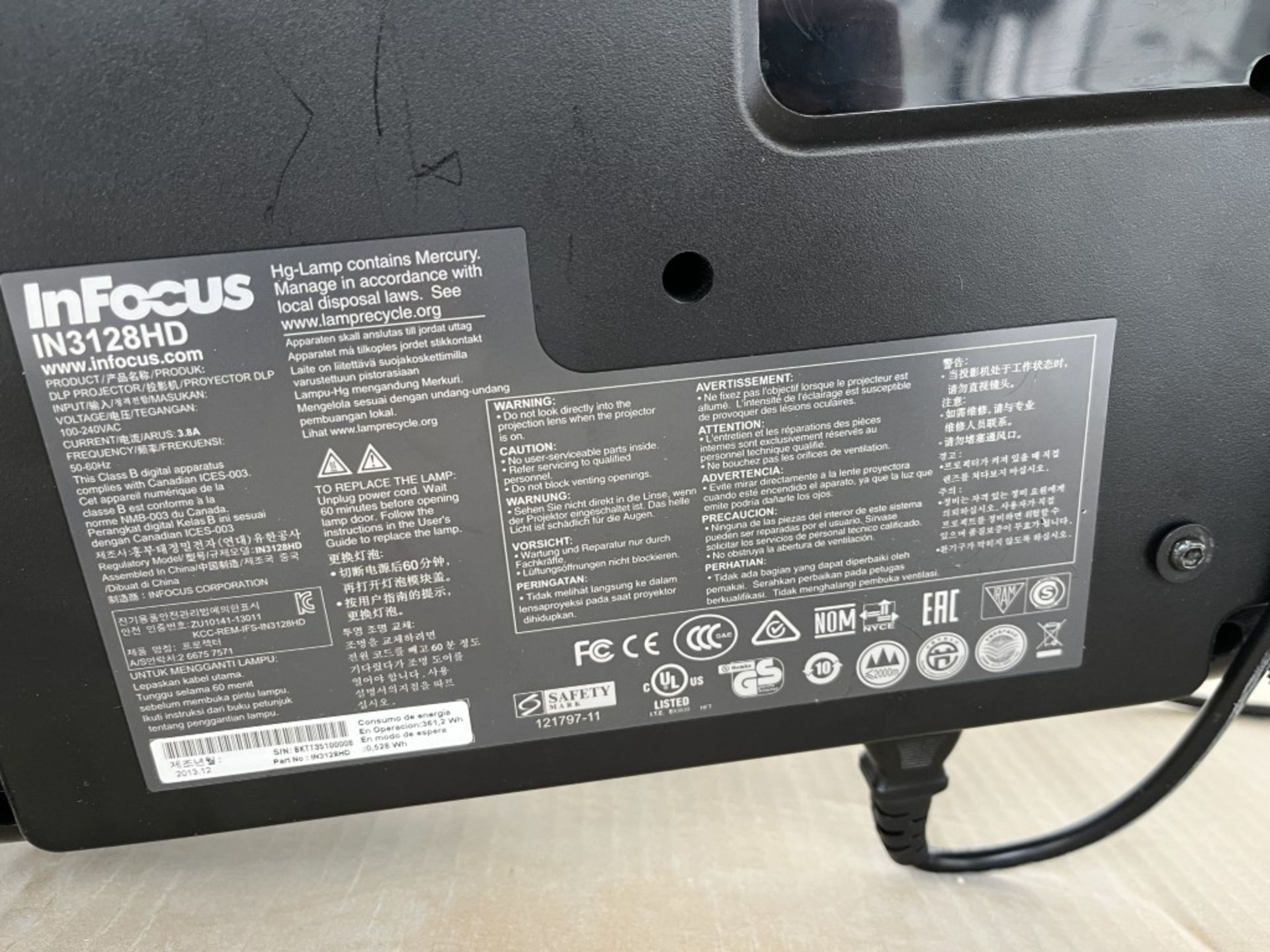 Infocus IN3128HD projector (2013) - Image 2 of 6