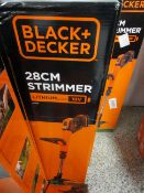 Black & Decker STC 1820 PC 18v cordless 28cm strimmer, boxed
