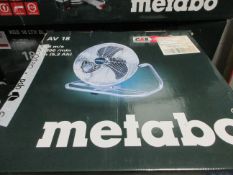 Metabo AV18 cordless fan - body, boxed