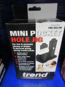 Two Trend mini pocket hole jig, ref. PH/JIG/M, boxed