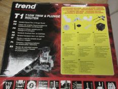 Trend TI 710w trim & plunge router, 240v, boxed