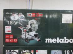 Metabo KGS 18 LTX BL 254 cordless compound sliding mitre saw, 92 x 305mm, boxed
