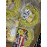 Twelve Spectre heavy duty 10m x 1.5mm extension leads, 110v