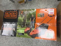 Black & Decker BEMW 461BH 34cm 1400w lawn mower, 2 pin plug, boxed
