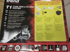 Trend TI 710w trim & plunge router, 240v, boxed