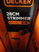 Black & Decker STC 1820 PC 18v cordless 28cm strimmer, boxed