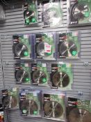 Quantity of Trend Craft Pro carbide tip saw blades, various sizes
