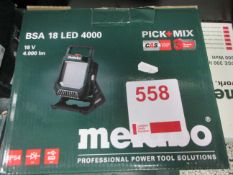 Metabo 18 LED 4000 18v cordless site light - body, boxed