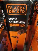 Black & Decker STC 1820 PC 18v cordless 28cm strimmer, boxed