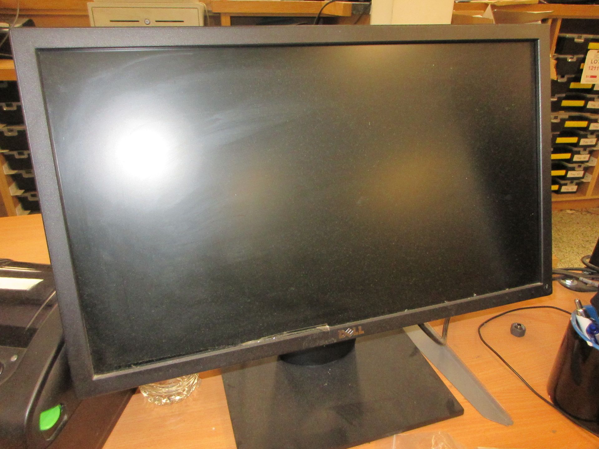 Dell OptiPlex computer tower, 3 x flat screen monitors, keyboards, mouse, TSC label printer - Image 2 of 4