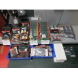 Assorted Metabo consumable stock including sandpaper, sanding belts, hook & loop face pads, angle