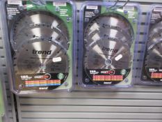 Quantity of Trend Craft Pro carbide tip saw blades, various sizes