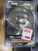 Five 3-pack of Trend Craft Pro Tungsten carbide tip 190mm saw blades