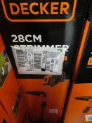 Black & Decker STC 1820 PC 18v cordless 28cm strimmer, boxed