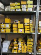Quantity of assorted Dewalt fastenings including blue tip bolts, hammer screws, pins, concrete