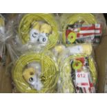 Twelve Spectre heavy duty 10m x 1.5mm extension leads, 110v