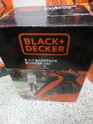 Black & Decker BEBLV 301 3 in 1 3000w backpack blower vac, 2 pin plug, 12m power cord included,