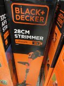 Black & Decker STC 1820 PC 18v cordless 28cm strimmer, boxed