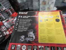 Trend TI 710w trim & plunge router, 240v, boxed