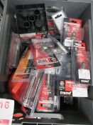 Assorted Trend and Craft Pro accessories including router cutters, etc.