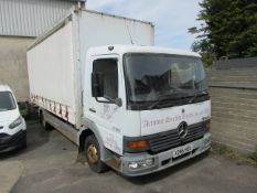 Mercedes ATEGO 815 twin axle curtain sided rigid lorry Registration: X246 HEU Recorded mileage: