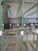 Two metal frame mobile adjustable height drying racks, 2.6m