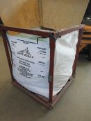 Two metal frame dumpy bag forkliftable stillages, 950 x 950 x height 1150mm