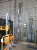 Aluminium double extension ladder
