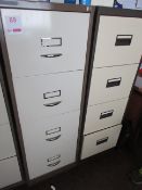 Two metal 4-drawer filing cabinets