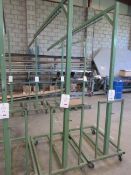 Two metal frame mobile adjustable height drying racks, 2.6m