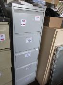 Bisley metal 5-drawer filing cabinet
