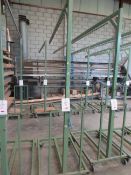 Two metal frame mobile adjustable height drying racks, 2.6m