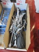 Selection of various sized spanners