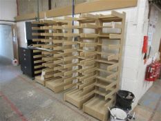 Four wooden framed drying racks height 2000mm x width 490mm x depth 590mm