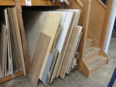 Assorted quantity of various 10ft boards to include MDF & chipboard