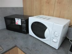 Panasonic and unbranded microwave