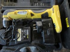 Powerplus X008 cordless right angle drill with battery, charger & case