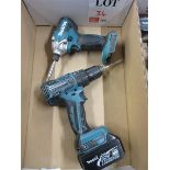 Makita DHPH59 drill and Makita DTD156 impact driver