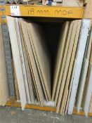 Assorted quantity of various 18mm MDF boards