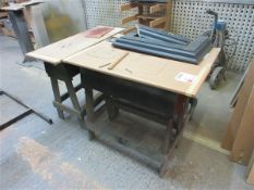 Three trestle topped tables