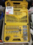 Three Dewalt drill bit sets (one missing some bits)